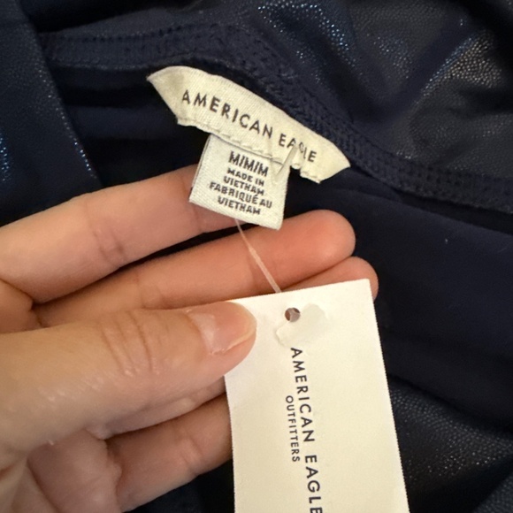 Shine Fabric, Foil Print Faux Leather Leggings - Picture 3 of 3